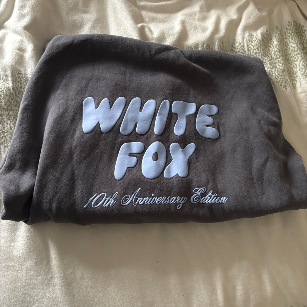 White Fox Charcoal Crewneck Sweatshirt - Picture 2 of 4